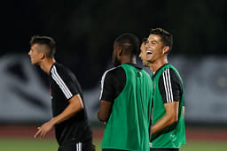 Watch: Cristiano Ronaldo jumps on policeman after a fan tried to invade Juventus training Session