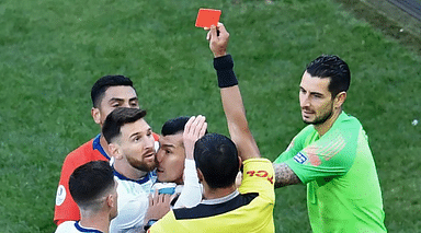 Lionel Messi Red Card: Watch the incident that led to the Argentine Skipper’s unfair dismissal