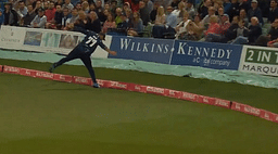 WATCH: Mohammad Nabi grabs exceptional boundary catch to dismiss Jamie Overton in Vitality Blast