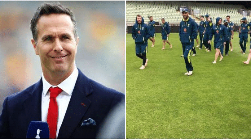 Michael Vaughan trolls Australian Cricket team after they walked barefoot prior to 2019 World Cup semi-final vs England