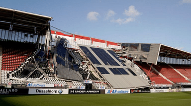 AZ Alkmaar’s AZ Stadium roof collapses after strong winds hit the Netherlands