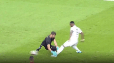 Watch Liverpool Goal Keeper Alisson fumble terribly to concede a penalty against Lyon