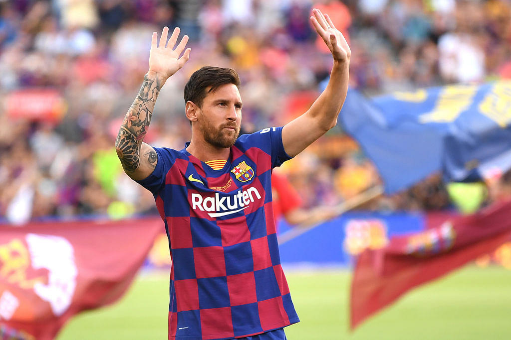 Lionel Messi: Barcelona captain addresses the fans at Camp Nou, says he doesn’t regret promising them the champions league last season.