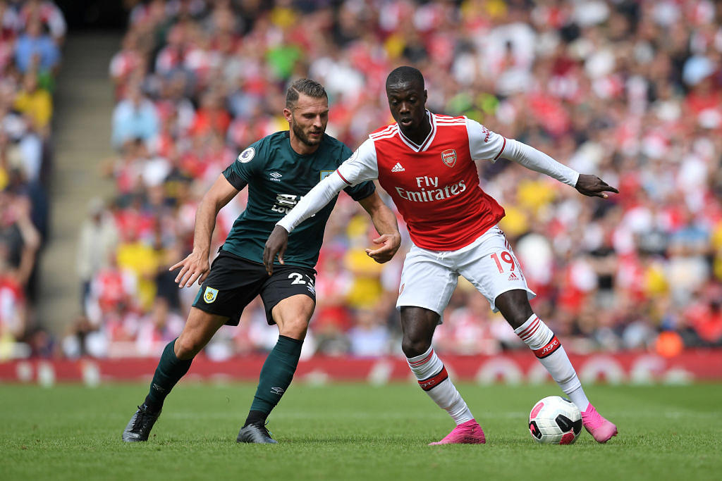 Watch Nicolas Pepe skilfully dribble past one Burnley defender and nutmeg the other