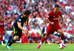 Roberto Firmino’s striking piece of skill leaves Dani Ceballos dazzled during Liverpool’s 3-1 drubbing of Arsenal