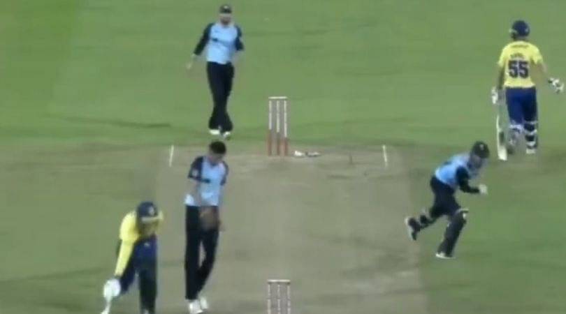 WATCH: Jonathan Tattersall's throw hits Keshav Maharaj behind left thigh in Durham vs Yorkshire Vitality T20 match