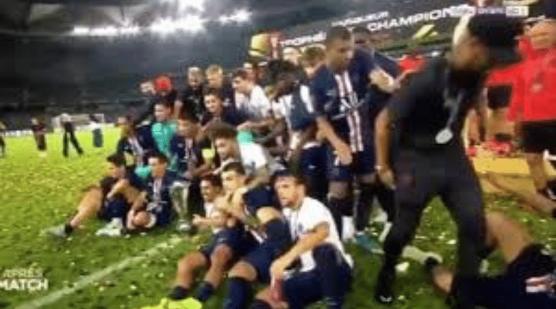 Watch Kylian Mbappe Pushes Neymar During Psgs Super Cup Victory Celebrations The Sportsrush 4782