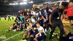 Watch: Kylian Mbappe pushes Neymar during PSG’s Super Cup victory celebrations