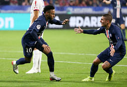 Neymar scores an 87th minute stunner to silence fans after having plastic cups thrown at him in the PSG vs Lyon match