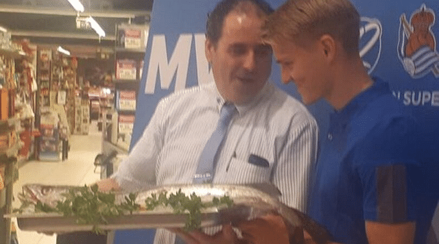 Martin Odegaard rewarded with a big fish for bagging Real Sociedad’s player of the month