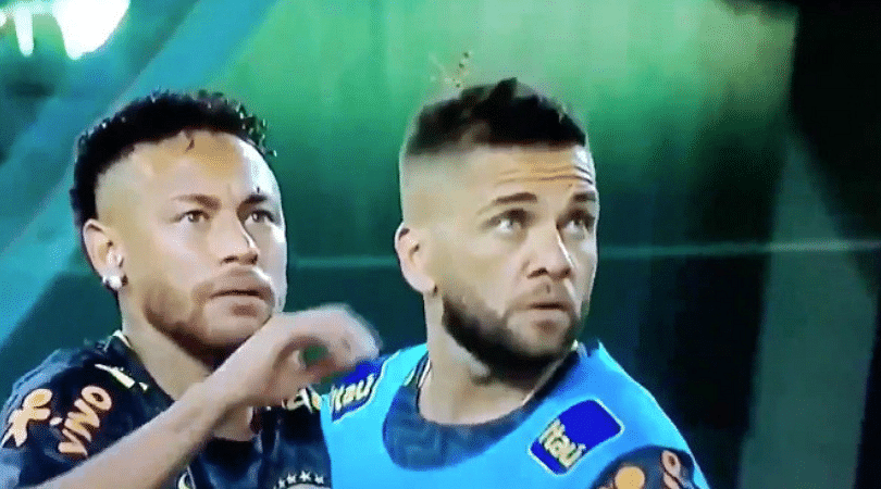 Neymar saves Dani Alves’ life. A hilarious video of the Brazilian duo warding off a giant insect surfaces on the Internet