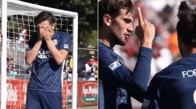 Player gets emotional during celebration after losing his father three hours prior to kick off