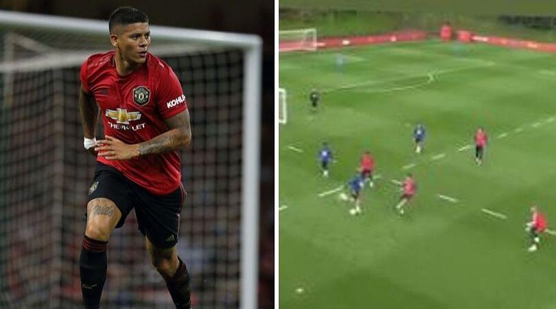 Marcos Rojo Rabona Kick: Manchester United star seen kicking rabona in training