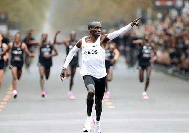 Eliud Kipchoge makes history by becoming the first person to run a marathon in under 2 hours