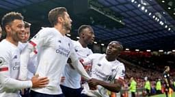 Sadio Mane stops his teammates to celebrate goal against Manchester United in Premier League clash