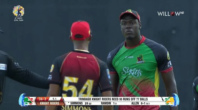 Watch: Carlos Braithwaite and Lendl Simmons have a verbal altercation after outlandish run-out appeal
