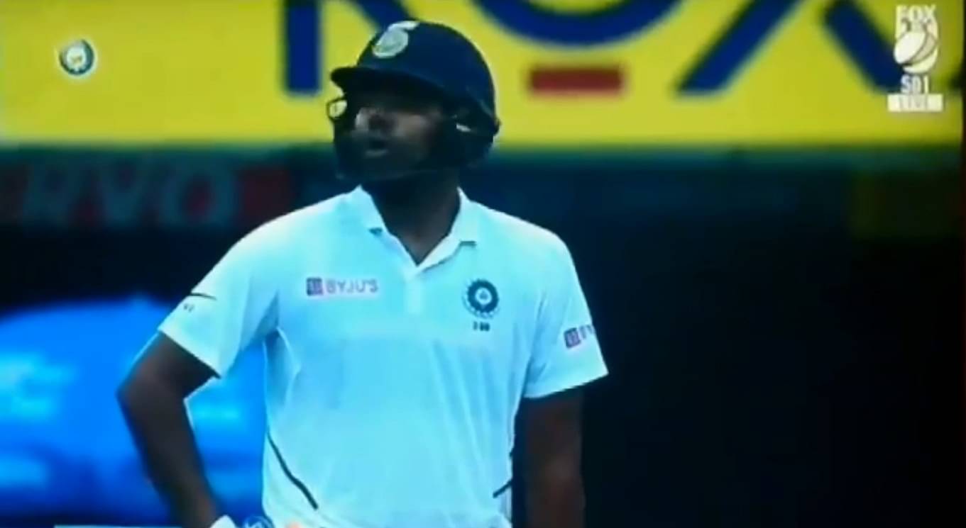 WATCH: Rohit Sharma screams "Not Now" in disappointment after rain pours down with him on 95*