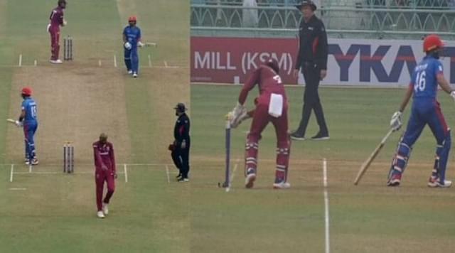 Ikram Alikhil run-out vs West Indies: Watch Afghani wicket-keeper's brain fade moment leads to dismissal in Lucknow