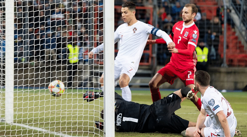 Fans accuse Cristiano Ronaldo of stealing Diogo Jota’s goal during Portugal vs Luxembourg