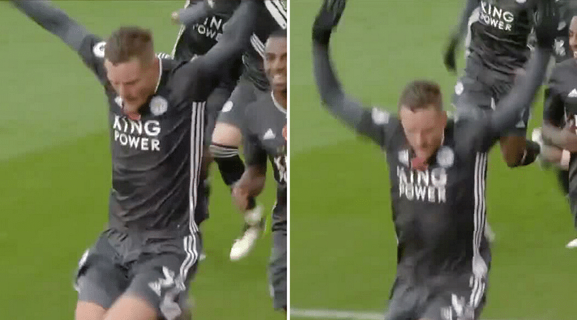 Jamie Vardy mocks Crystal Palace with Eagle dance after scoring in Leicester’s win