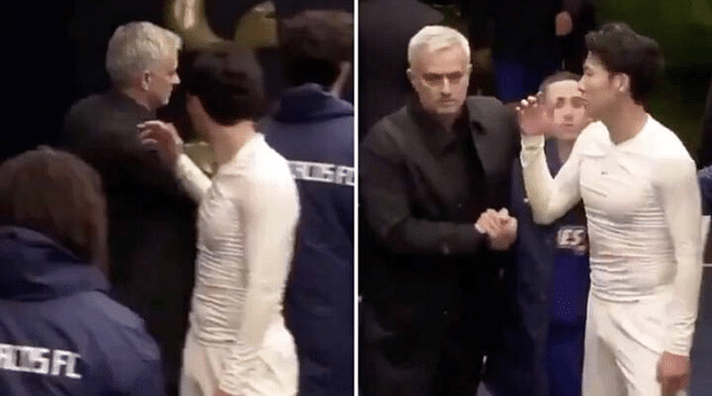 Jose Mourinho left Son Heung-Min embarrassingly hanging after Tottenham victory on Tuesday