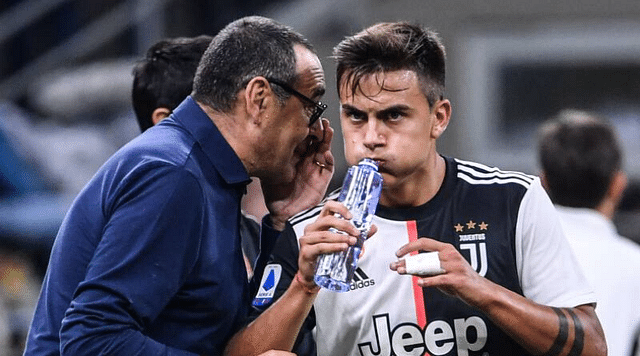 Maurizio Sarri opens up on his hilarious reaction after Paulo Dybala stunner vs Atletico Madrid