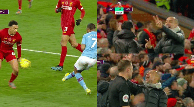 Pep Guardiola loses his rags on the sidelines after being denied yet another handball vs Liverpool