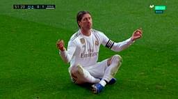 Watch Sergio Ramos score and copying Mohamed Salah's goal celebration in process