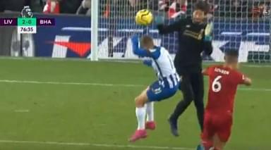 Alisson Red Card: Watch Liverpool goalkeeper makes blunder and get red card against Brighton