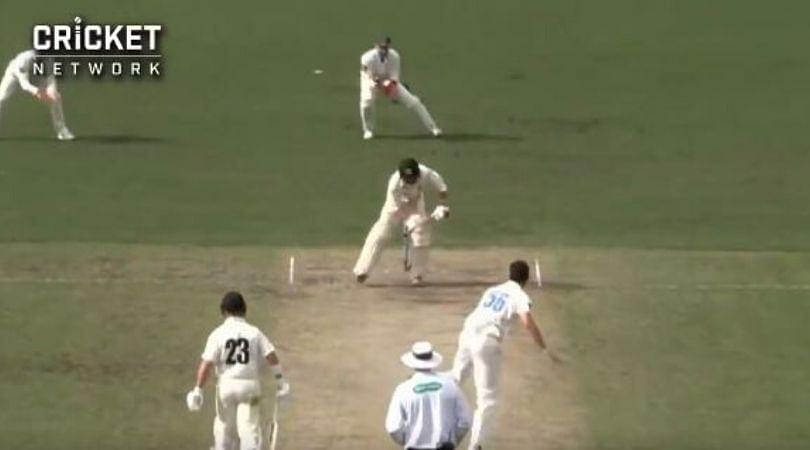 Mitchell Starc's mystery ball makes four point contact before dismissing batsman