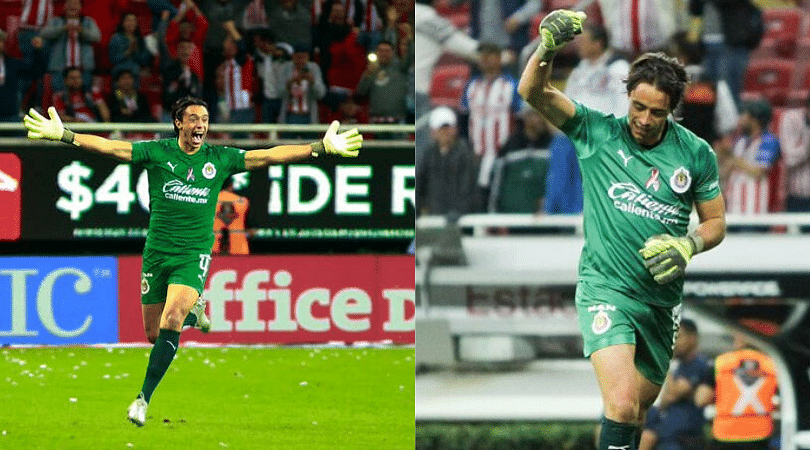 Watch Chivas Guadalajara goal keeper Tono Rodriguez scores a goal from his own Penalty area