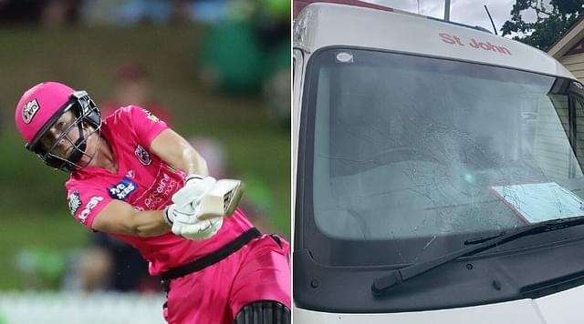 WATCH: Ellyse Perry breaks mirror of ambulance with colossal six in Women's Big Bash League