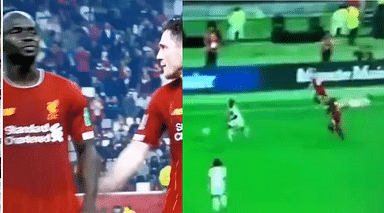 Andy Robertson clattered Rafinha after promising Sadio Mane that he would get revenge on him during the Club World Cup final