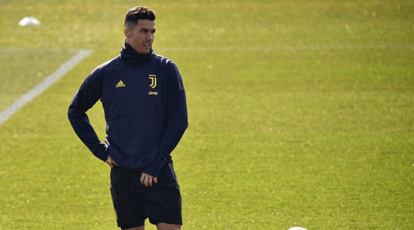 Cristiano Ronaldo loses it in Juventus training after messing up