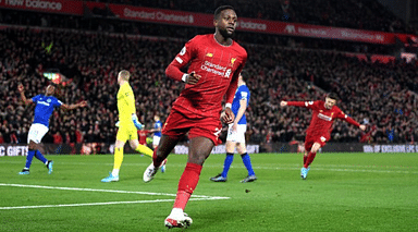 Divock Origi scores his second goal after immaculate first touch vs Everton