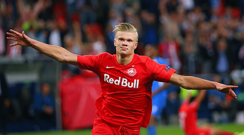 Erling Haaland spotted signing Manchester United Jersey amidst transfer speculations