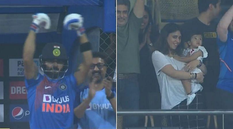WATCH: Virat Kohli and Ritika Sajdeh celebrate Rohit Sharma's 19th T20I half-century vs West Indies