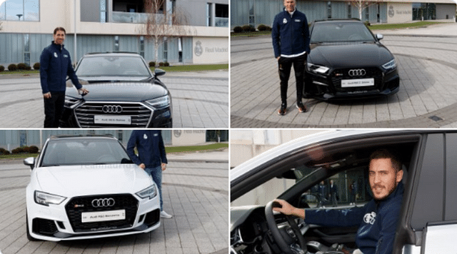 Real Madrid players and staff were presented with an Audi of their choice for Christmas