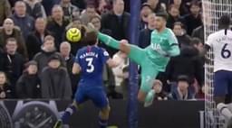 Paulo Gazzaniga yellow card tackle gives Chelsea 2-0 lead in London Derby