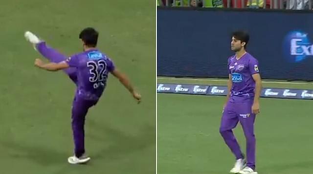 WATCH: Qais Ahmad kicks the ball angrily after dismissing Chris Morris in BBL 2019-20