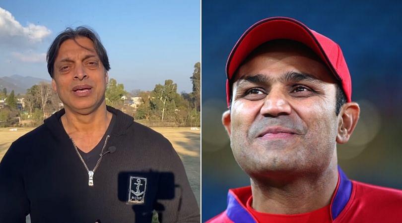WATCH: Shoaib Akhtar takes hilarious dig at Virender Sehwag; claims he has more money than Sehwag's hair