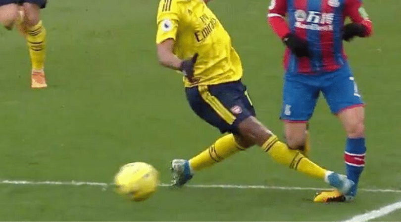 Aubameyang Red Card Arsenal Captain sent off after a dangerous challenge during Arsenal vs Crystal Palace
