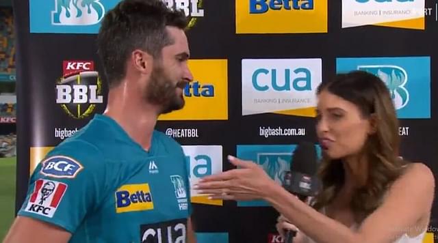 "Don't come home": Watch Ben Cutting's hilarious interaction with wife Erin Holland after leading Heat to win vs Hurricanes