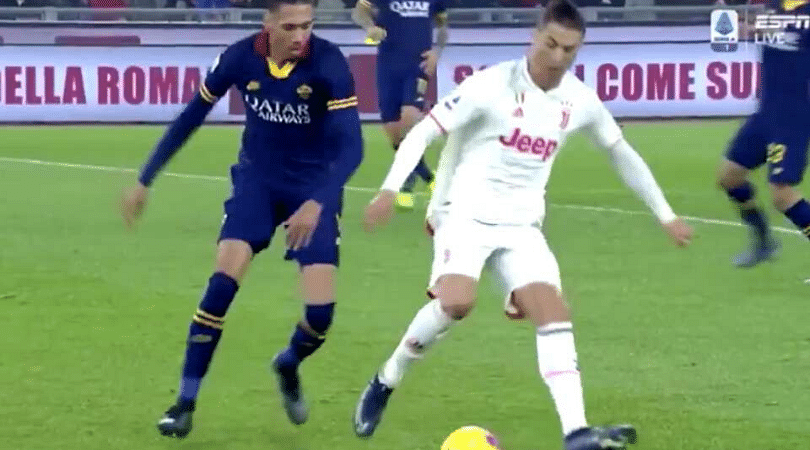Cristiano Ronaldo makes a fool out of Chris Smalling with insane skill during Juventus vs Roma