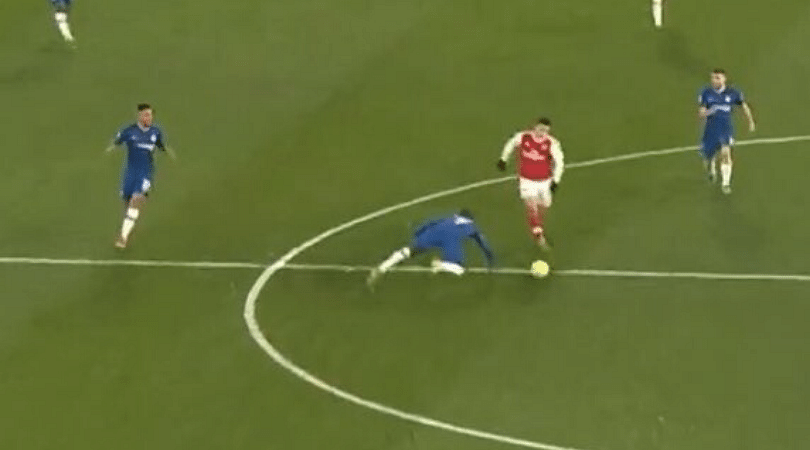 Gabriel Martinelli goal vs Chelsea Arsenal teenager runs past a slipping N’Golo Kante to score a beauty