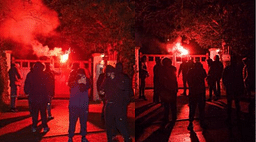 Manchester United fans filmed throwing flares at Ed Woodward’s house