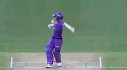 WATCH: Matthew Wade hits one-handed boundary off Billy Stanlake to complete 17th T20 half-century vs Strikers