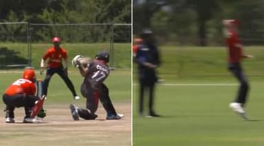 WATCH: Benjamin Calitz nonchalantly grabs one-handed stunner to dismiss Osama Hassan in UAE vs Canada U-19 World Cup match