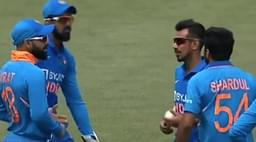 WATCH: Yuzvendra Chahal plays MS Dhoni's role as Virat Kohli decides to opt against reviewing an LBW appeal in Auckland ODI