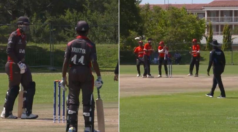 WATCH: Aryan Lakra's comical run-out in UAE vs Canada U-19 World Cup match